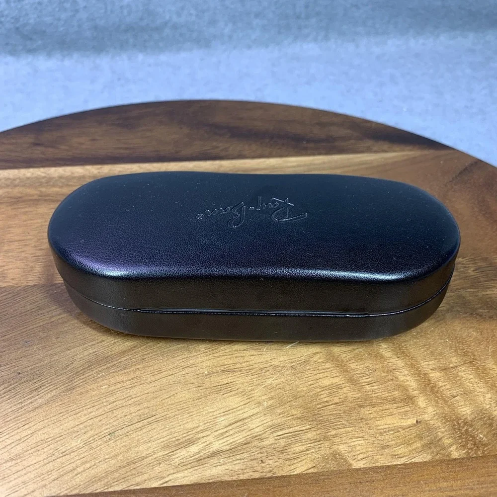 Ray-Ban‎ Black Leather Hard Shell Eyeglasses Sunglasses Case Clamshell Lined OEM